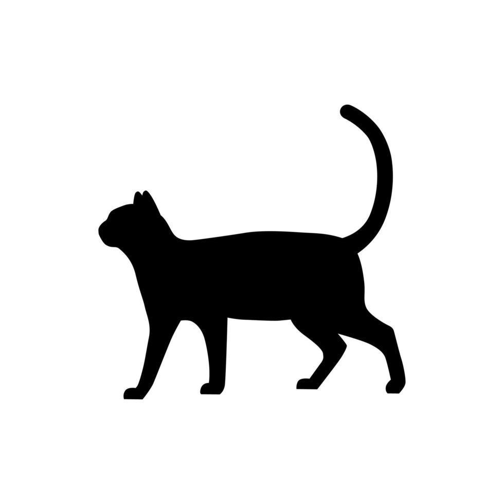 silhouette cat vector logo