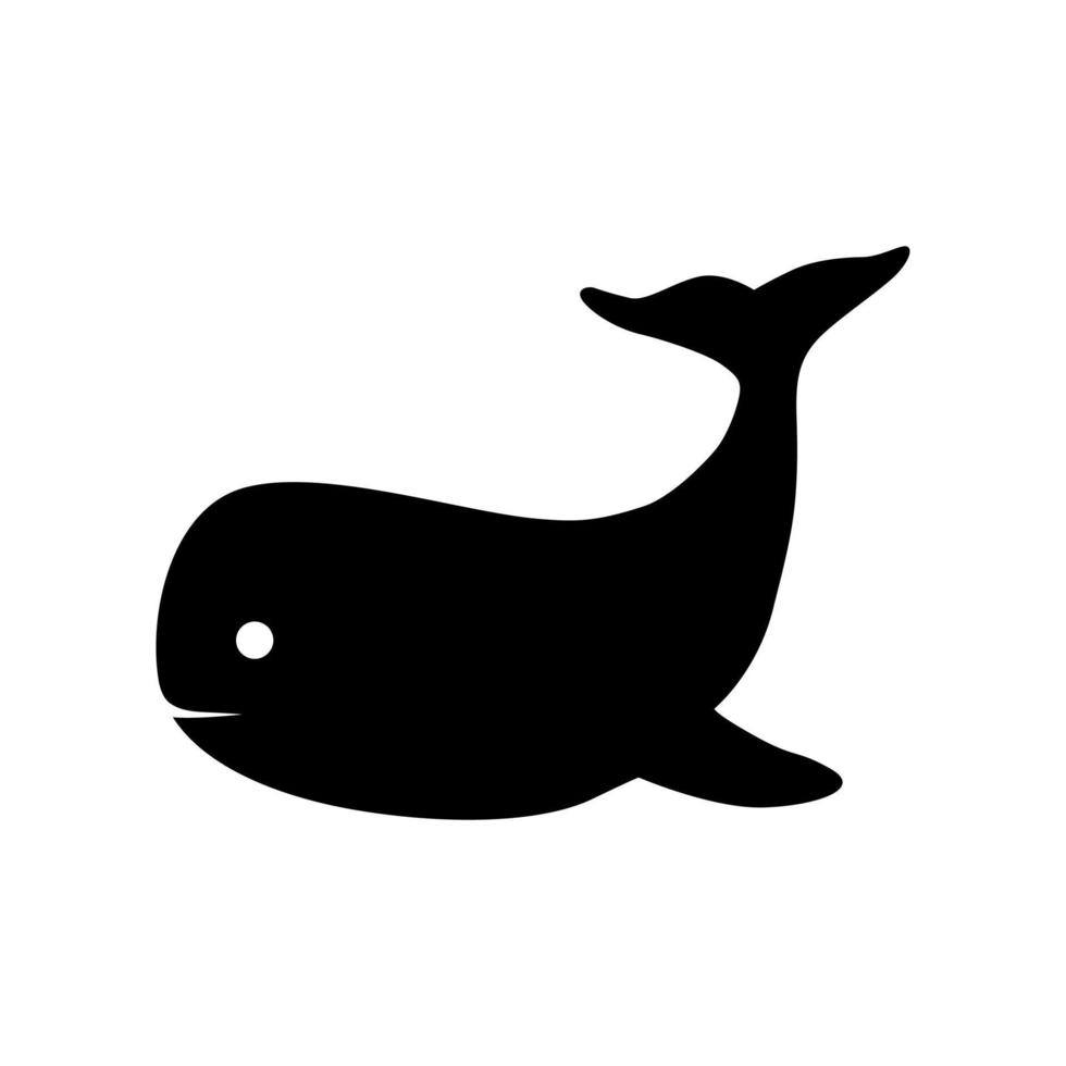 black whale vector logo