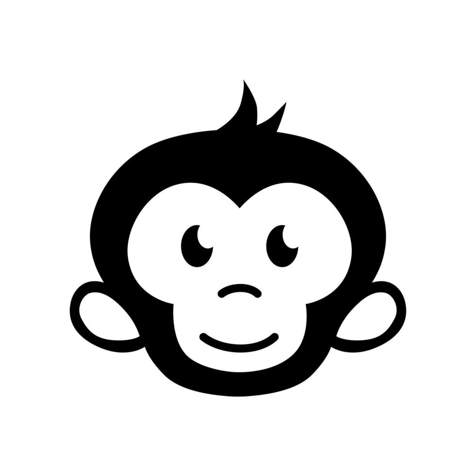 cute monkey vector logo