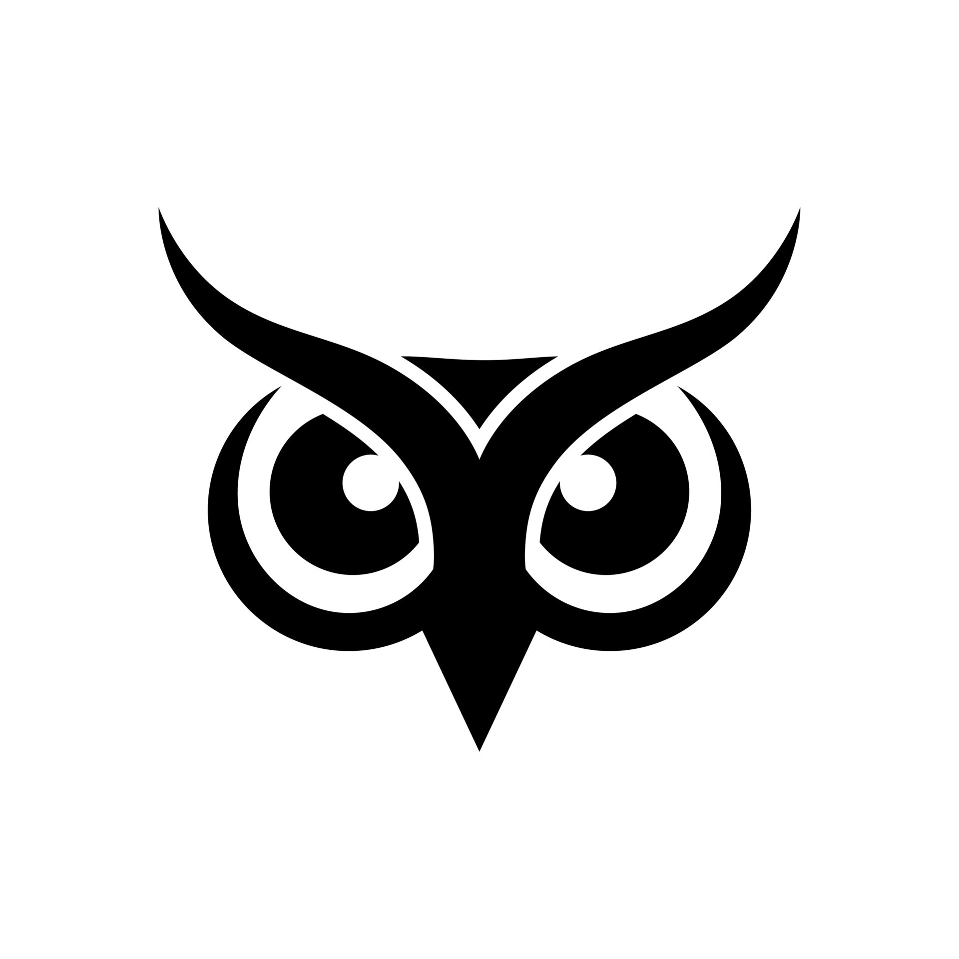 owl head vector logo 19164836 Vector Art at Vecteezy