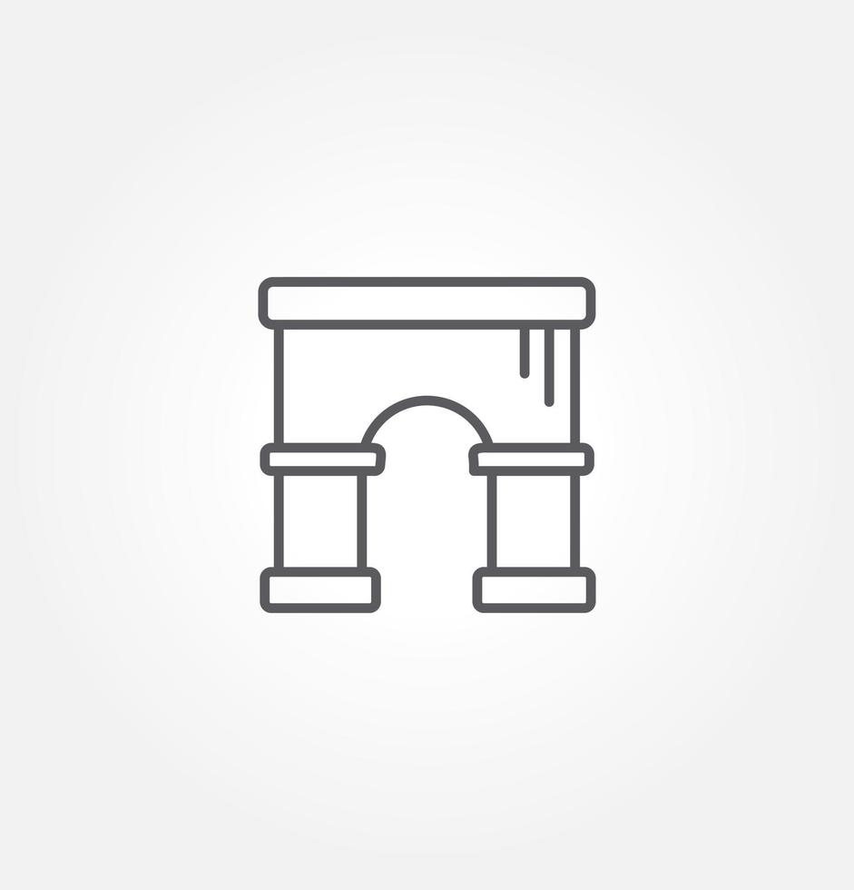 gate icon vector illustration logo template for many purpose. Isolated on white background.