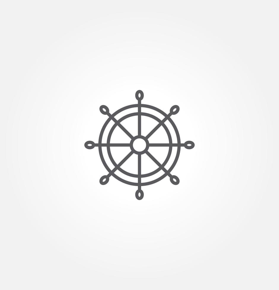 ship control wheel icon vector illustration logo template for many purpose. Isolated on white background.