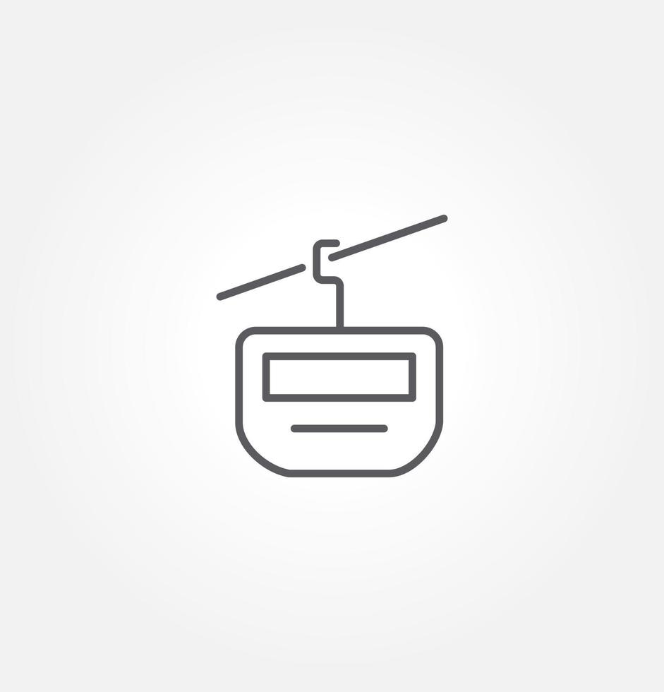 cable car icon vector illustration logo template for many purpose. Isolated on white background.