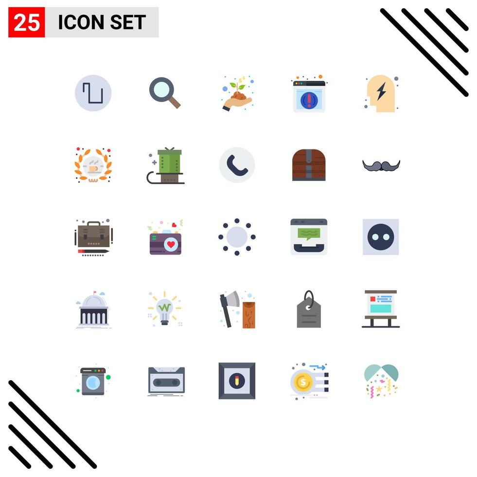 Modern Set of 25 Flat Colors and symbols such as barista strategy hand planning browser Editable Vector Design Elements