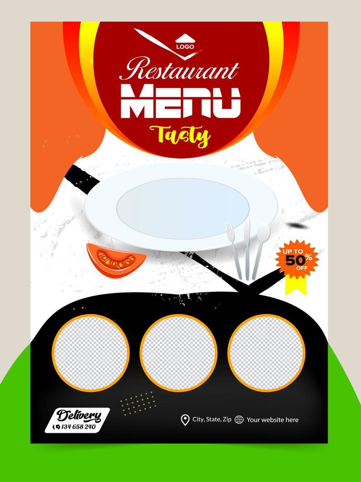 Restaurant Delicious fast food Flyer Design. Today's Menu Chinese Meal Cover, burger fast food brochure, Hot Food Vector template, restaurant Burger Menu book flyer.
