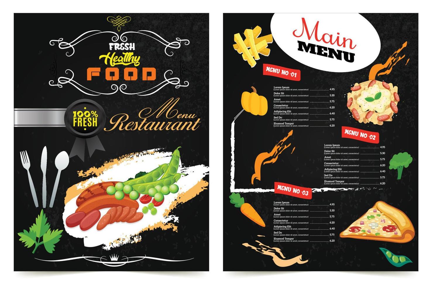 Restaurant Delicious fast food Flyer Design. Today's Menu Chinese Meal Cover, burger fast food brochure, Hot Food Vector template, restaurant Burger Menu book flyer.