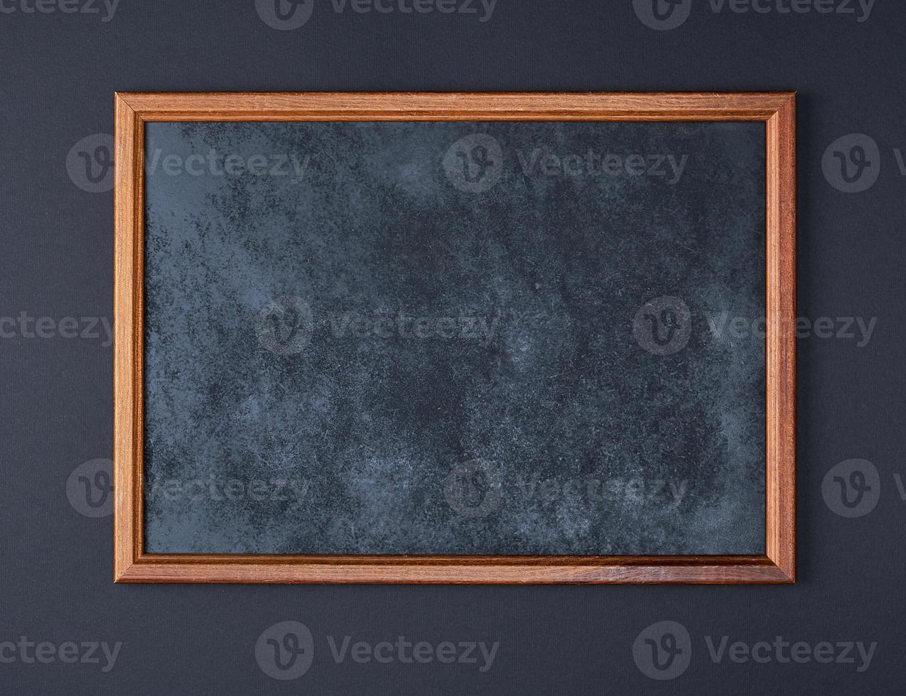 wooden empty chalk board photo