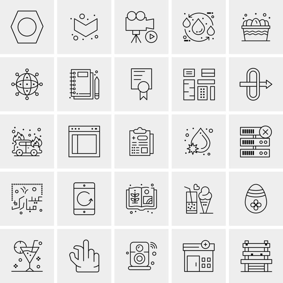 25 Universal Business Icons Vector Creative Icon Illustration to use in web and Mobile Related project