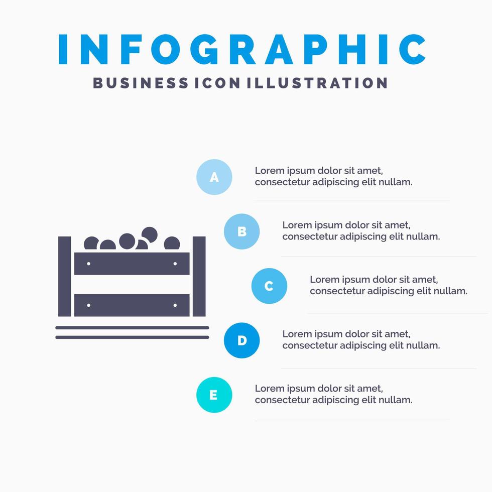 Bangladesh Food Box Bangla Solid Icon Infographics 5 Steps Presentation Background vector