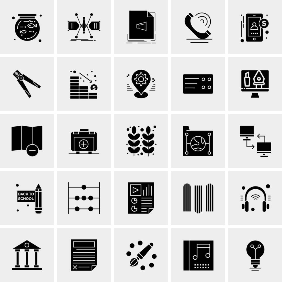 25 Universal Business Icons Vector Creative Icon Illustration to use in web and Mobile Related project