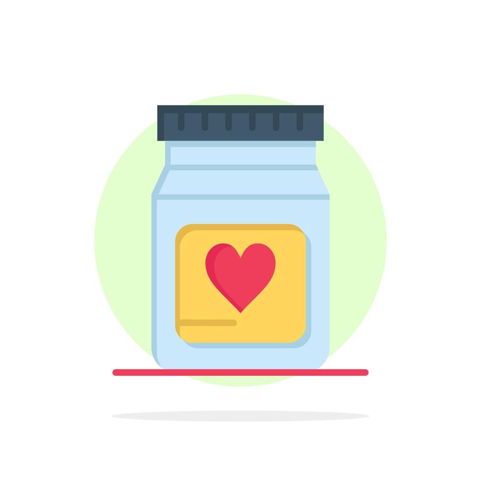 Medicine Love Heart Wedding Abstract Circle Background Flat color Icon vector