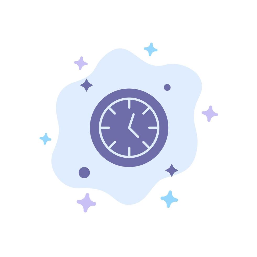 Watch Clock Time Blue Icon on Abstract Cloud Background vector