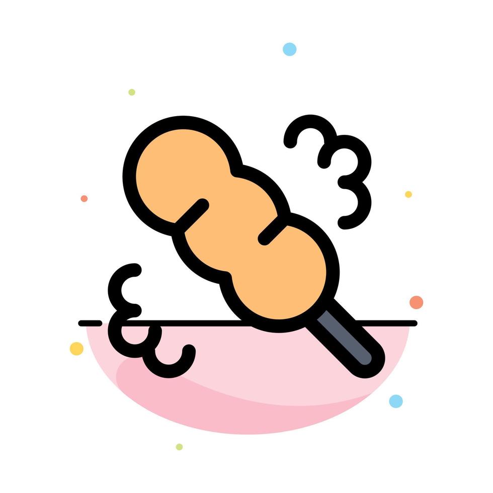 Broom Duster Wash Abstract Flat Color Icon Template vector
