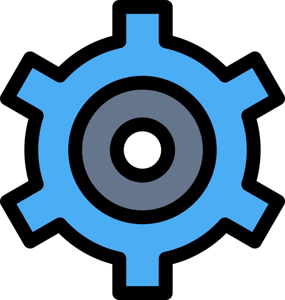 Gear Setting Cogs  Flat Color Icon Vector icon banner Template