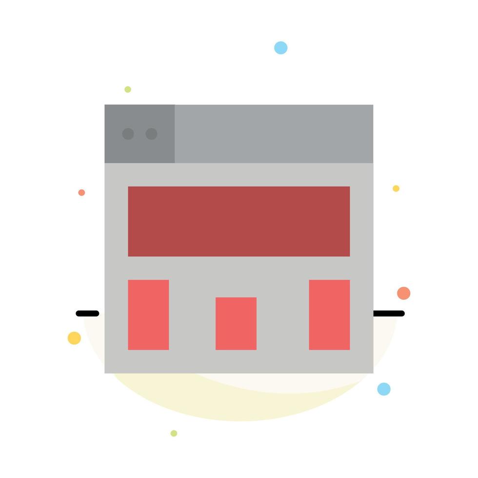 Graphics Design Layout Abstract Flat Color Icon Template vector