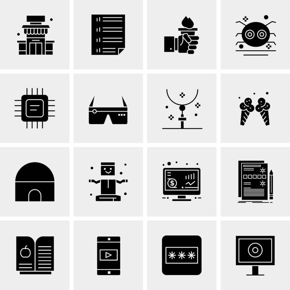 16 Business Universal Icons Vector Creative Icon Illustration to use in web and Mobile Related project