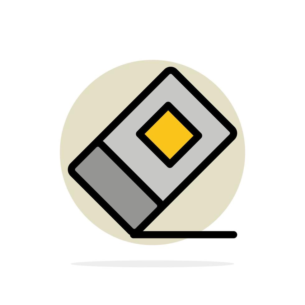 Education Eraser Stationary Abstract Circle Background Flat color Icon vector