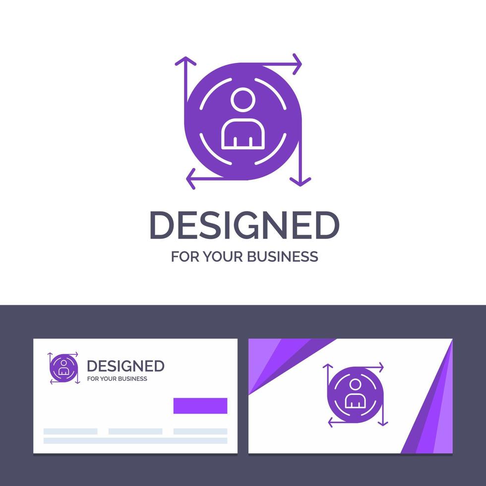 Creative Business Card and Logo template User Predication Arrow Path Vector Illustration