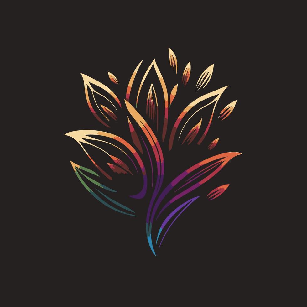 símbolo de la flor símbolo del logotipo de la flor del árbol - elemento elegante del logotipo de la empresa para la marca - símbolos abstractos de la planta de la empresa vector