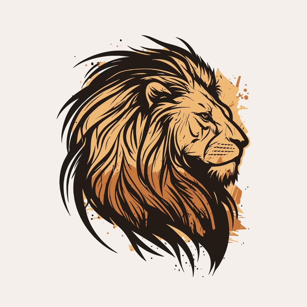 Lion Head Lion Logo Symbol - Gaming Logo Elegant Element for Brand - Abstract Symbols vector