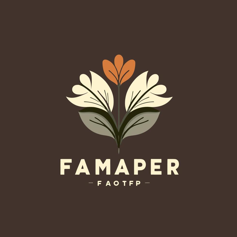 símbolo de la flor símbolo del logotipo de la flor del árbol - elemento elegante del logotipo de la empresa para la marca - símbolos abstractos de la planta de la empresa vector