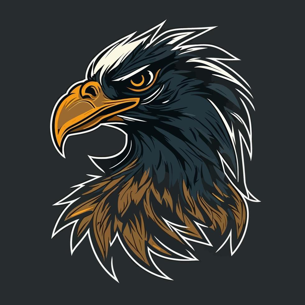 Eagle Head Eagle Logo Symbol - Gaming Logo Elegant Element for Brand - Eagle Abstract Symbols vector
