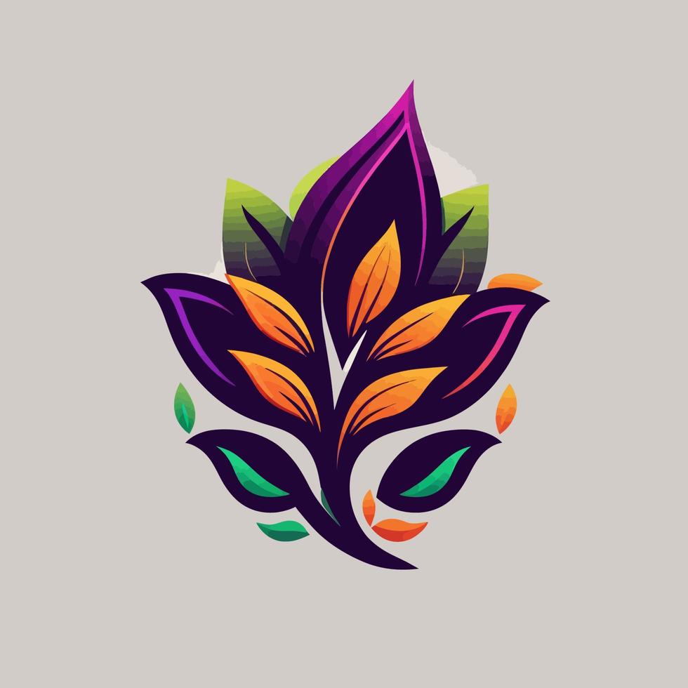 Flower Symbol Tree Flower Logo Symbol - Business Logo Elegant Element for Brand - Company Plant Abstract Symbols vector