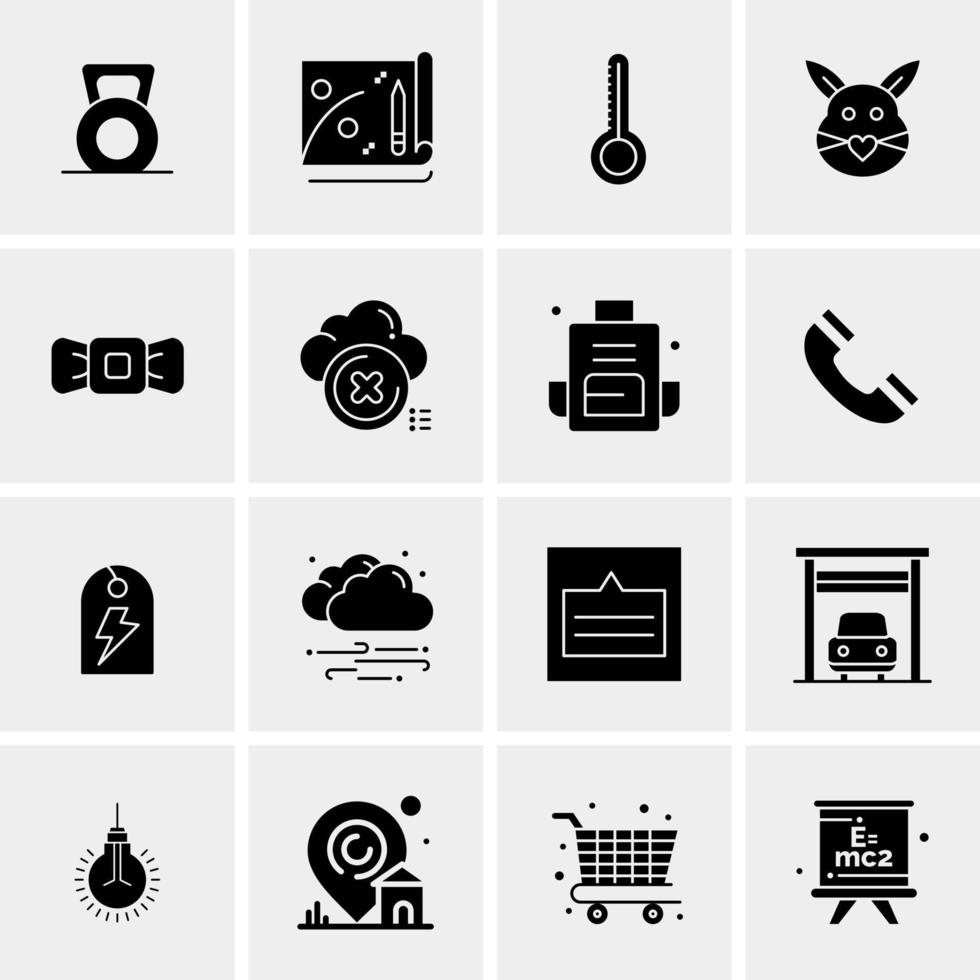 16 Business Universal Icons Vector Creative Icon Illustration to use in web and Mobile Related project