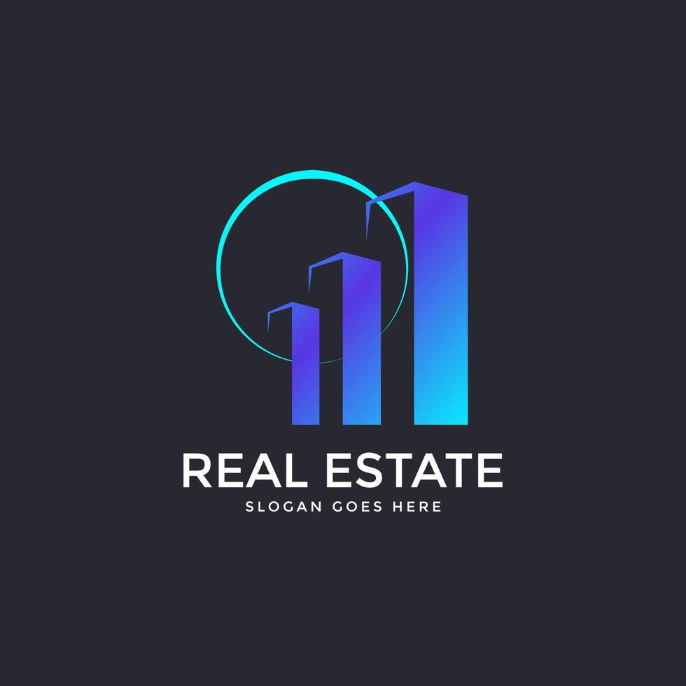 Real Estate Logo Design. Creative abstract real estate icon logo template, Creative Building Concept Logo Design Template, logo design inspiration vector