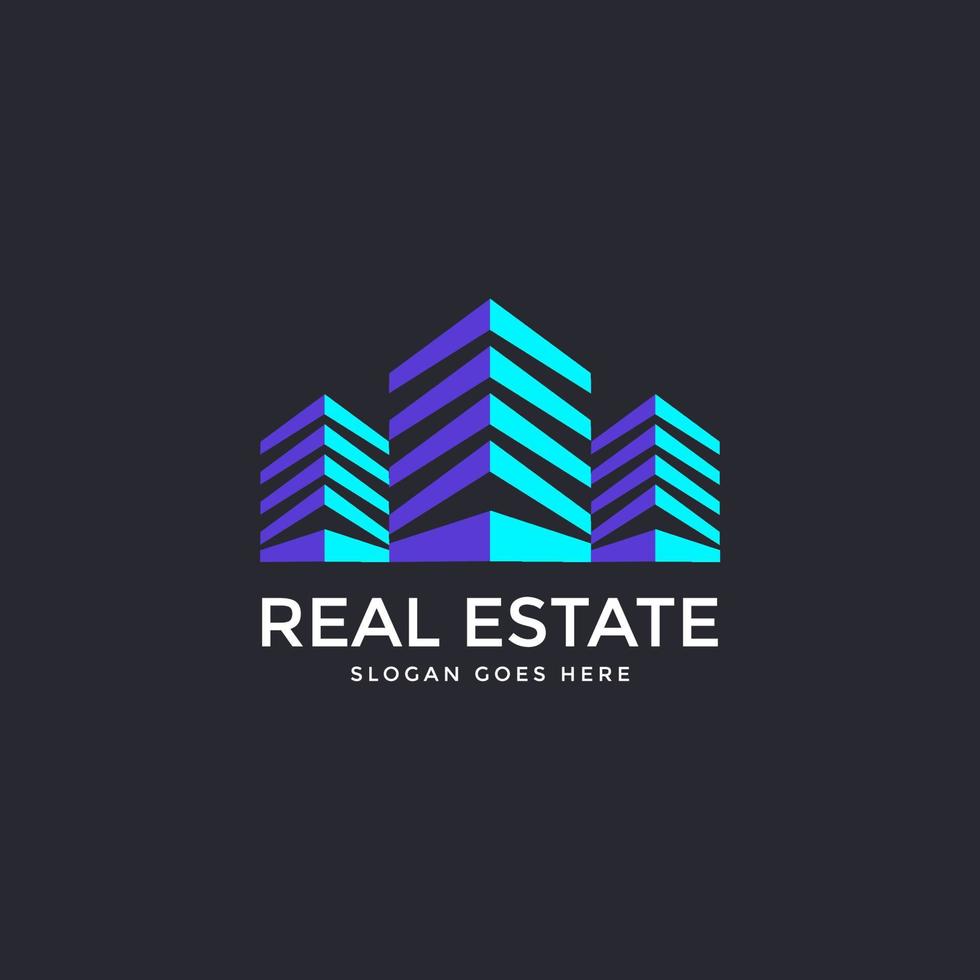 Real Estate Logo Design. Creative abstract real estate icon logo template, Creative Building Concept Logo Design Template, logo design inspiration vector
