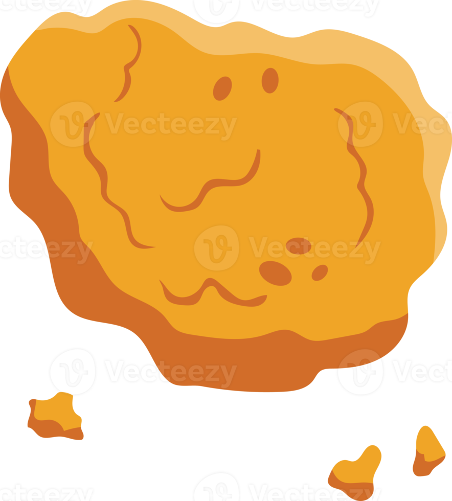 Fried chicken breast, fastfood illustration design. png