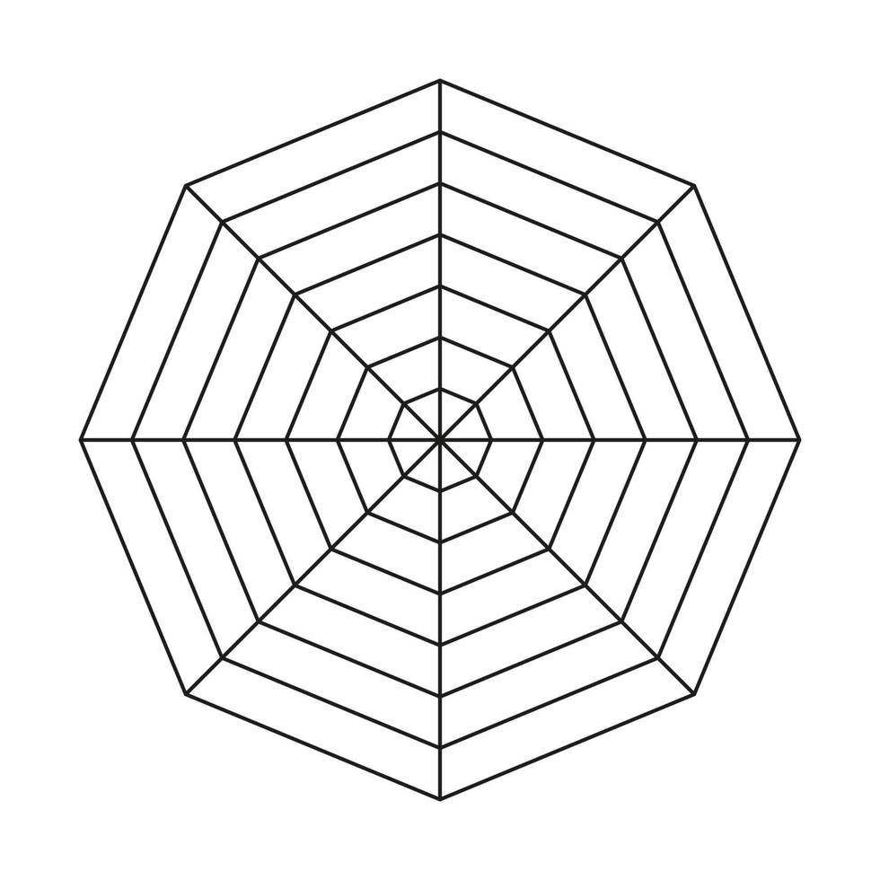 Radar or spider diagram template. Blank radar chart. Simple flat graph Radar or spider diagram template. Blank radar chart. Simple flat graph