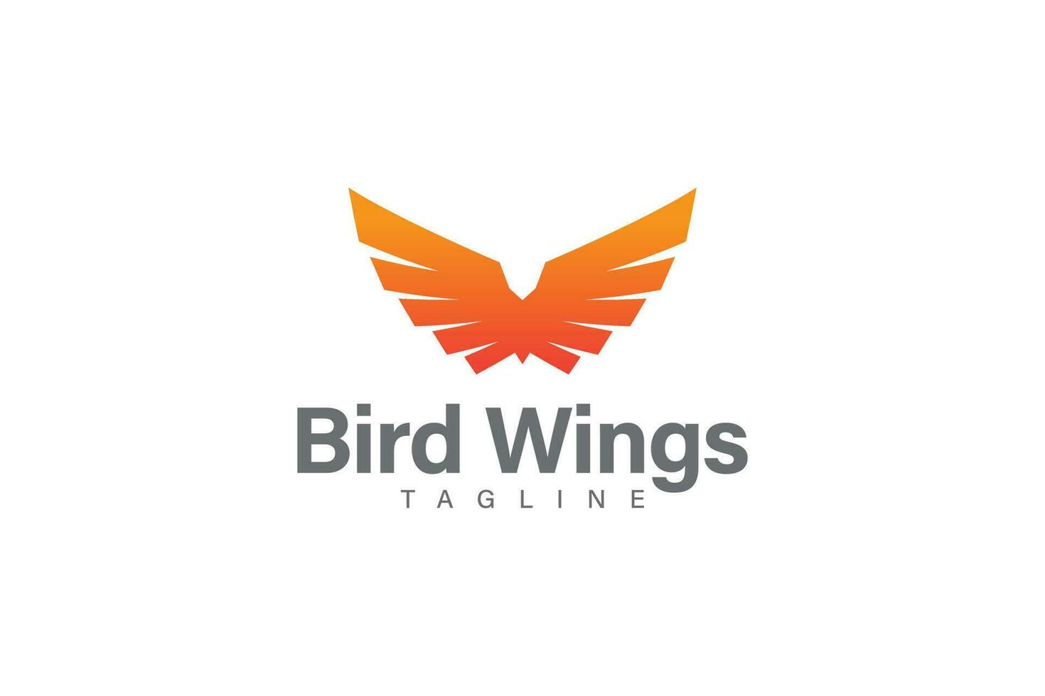 Bird wing logo design vector