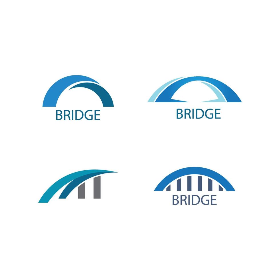 plantilla de logotipo de puente vector