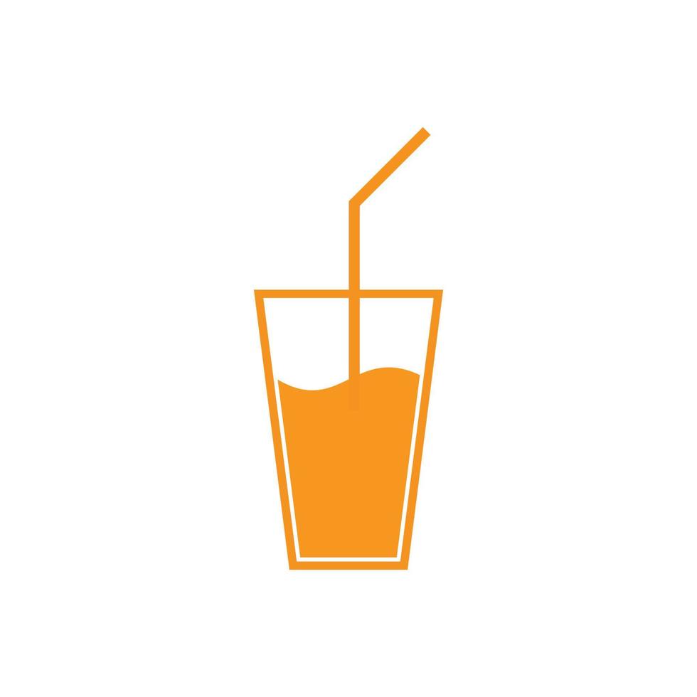 logo de jugo de vidrio vector