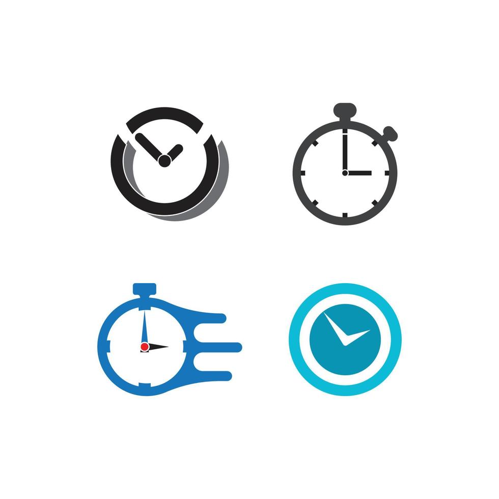 clock logo icon vector