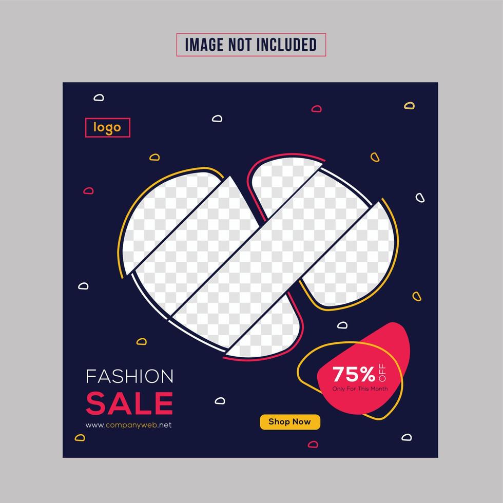 Fashion Sale social media post web banner vector