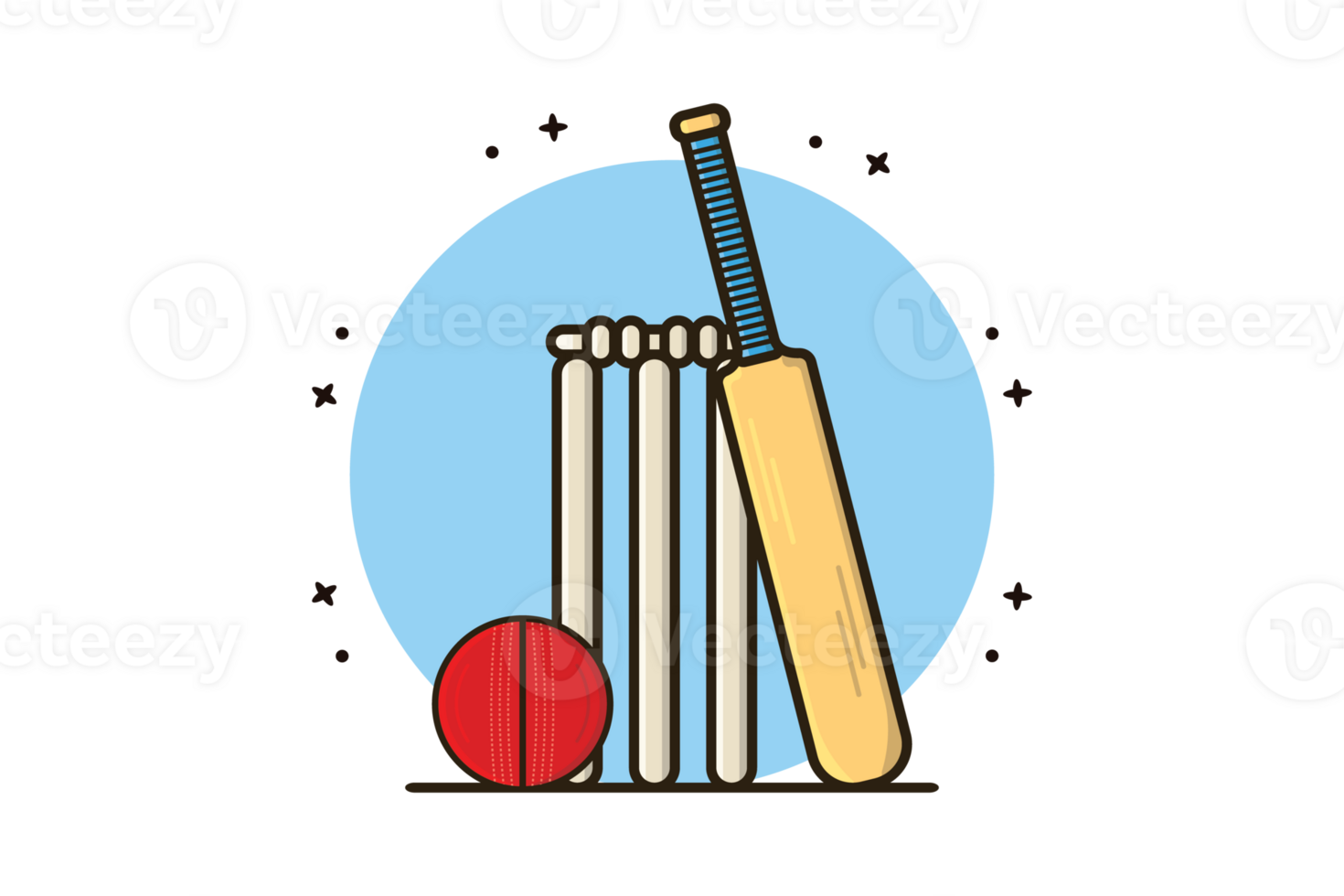 Cricket Bat with Wicket png