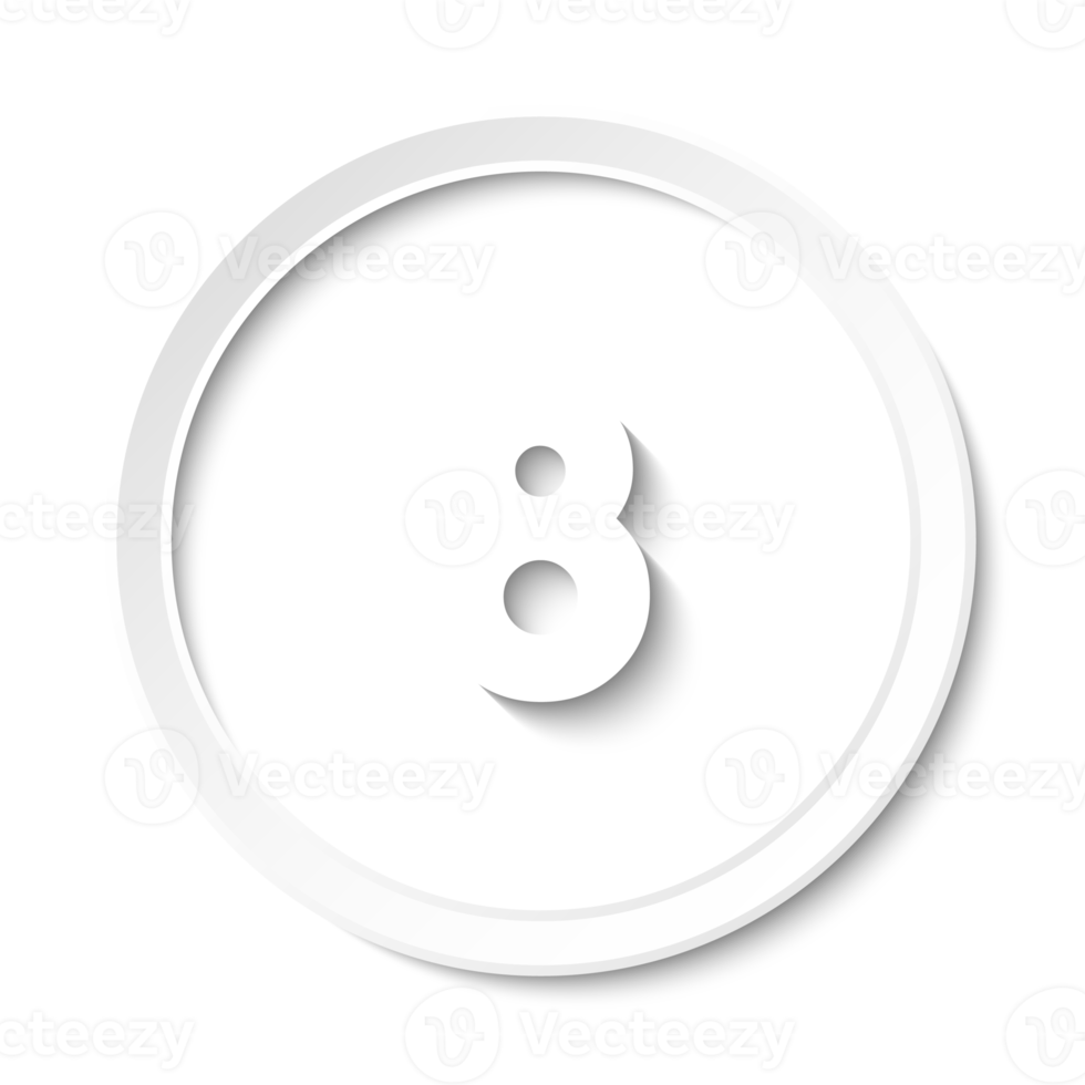 Bullet with number 8 png
