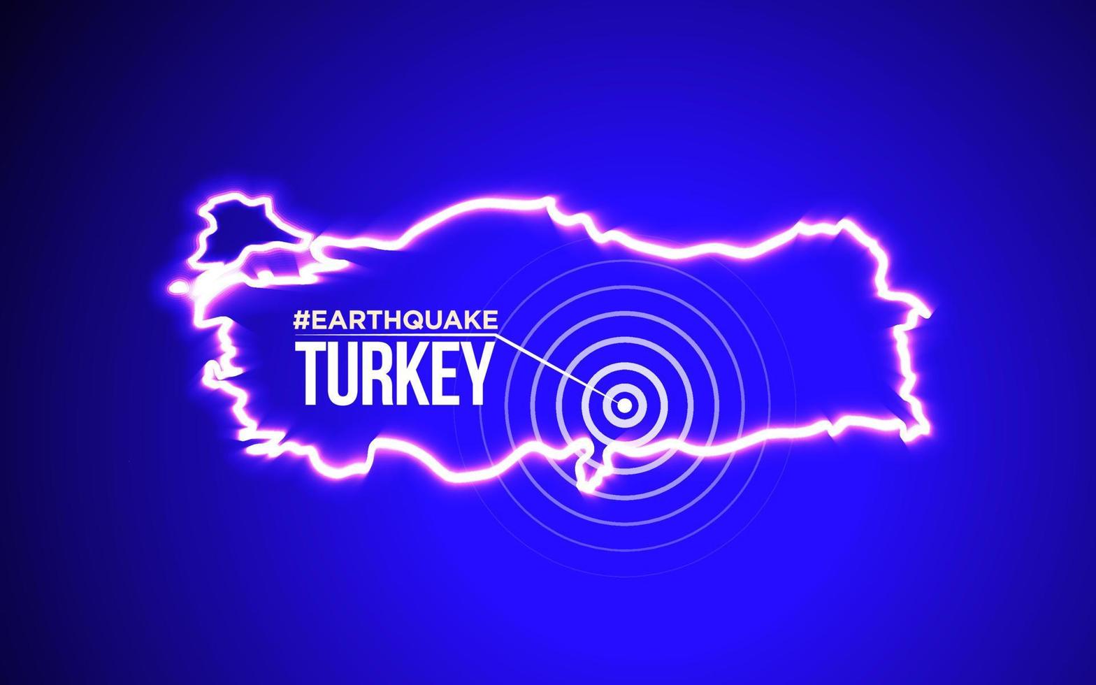 Pray for Turkey. Turkey earthquake. Major earthquakes in eastern Turkey on February 6, 2023. vector