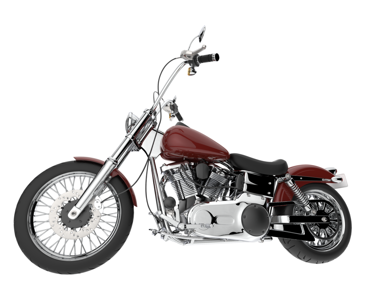 Motorcycle isolated on transparent background. 3d rendering - illustration png