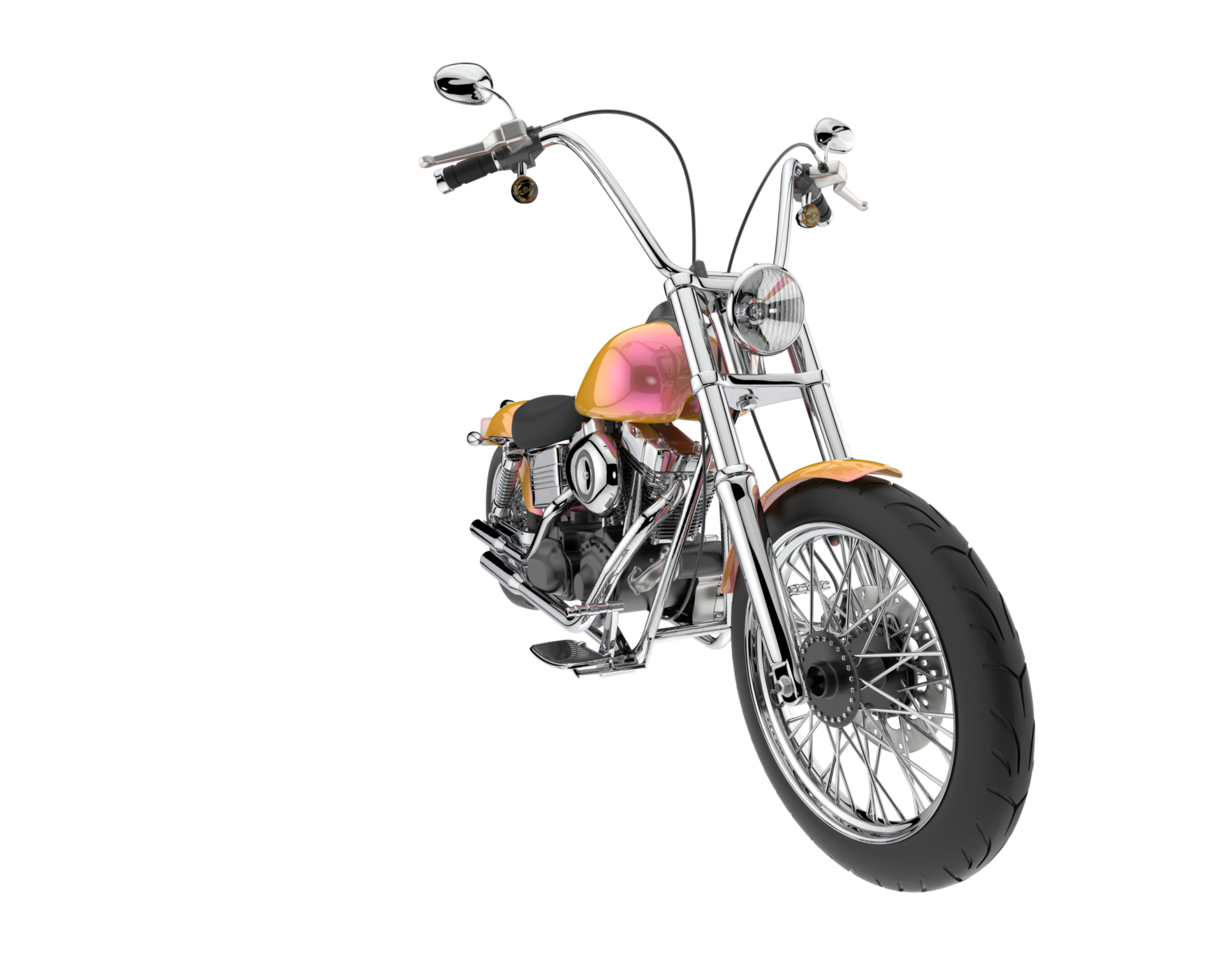 Motorcycle isolated on transparent background. 3d rendering - illustration png