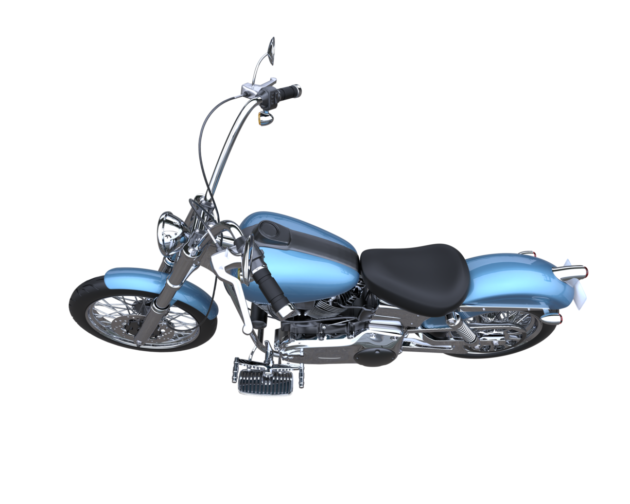 Motorcycle isolated on transparent background. 3d rendering - illustration png