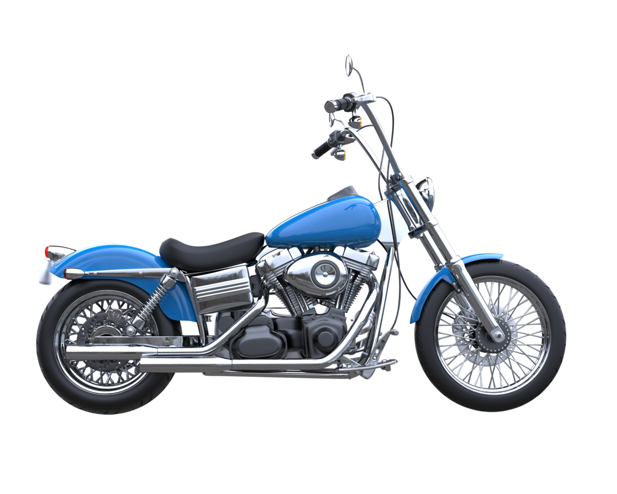 Motorcycle isolated on transparent background. 3d rendering - illustration png