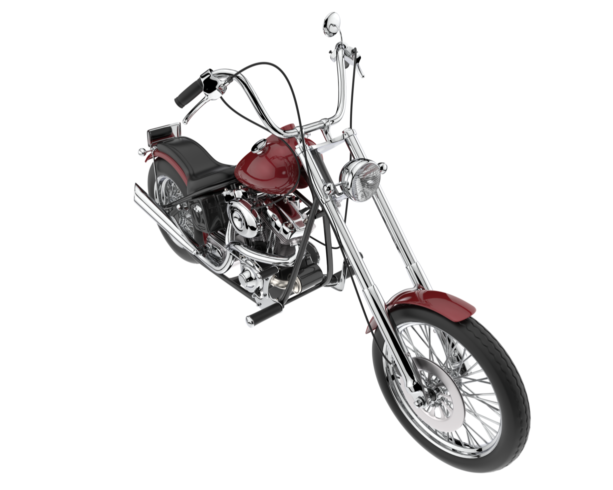 Motorcycle isolated on transparent background. 3d rendering - illustration png