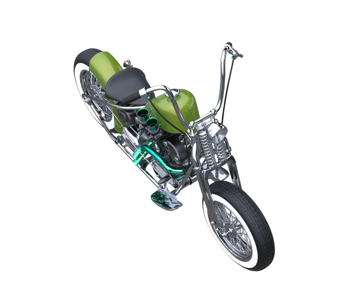 Motorcycle isolated on transparent background. 3d rendering - illustration png