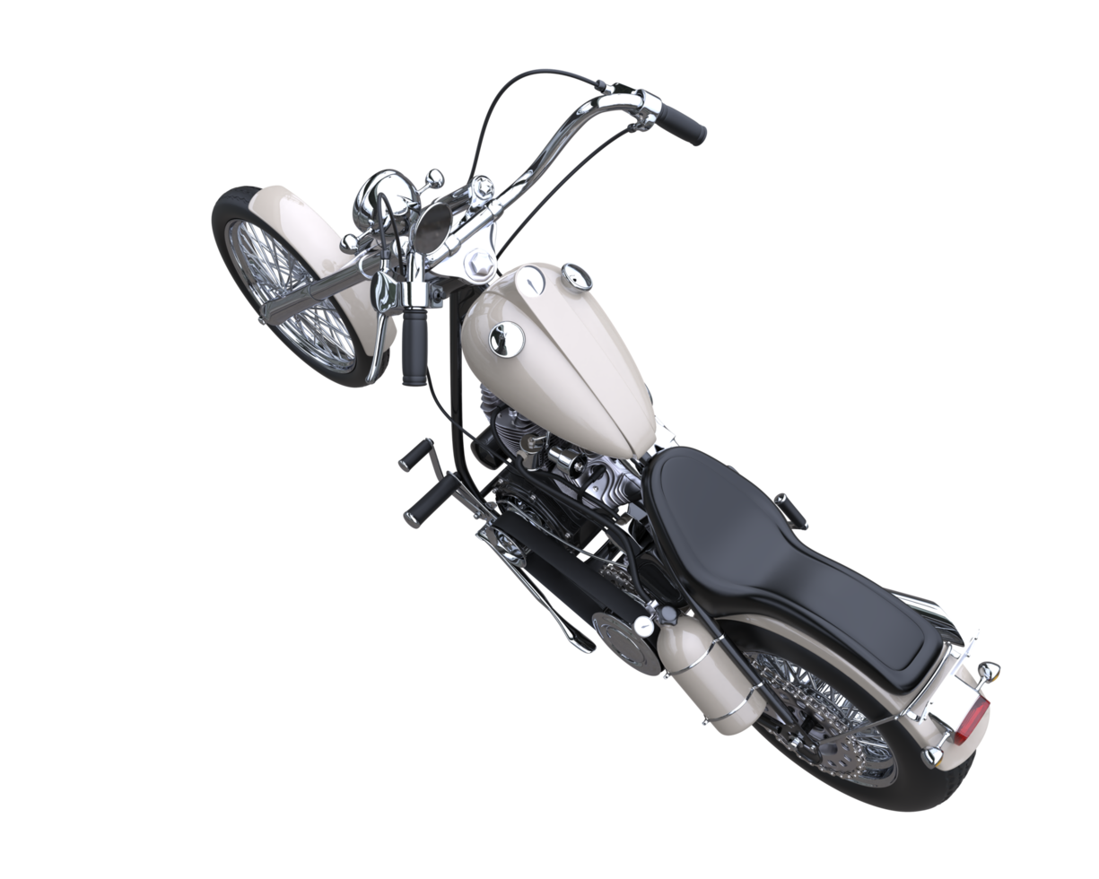 Motorrad isoliert auf transparentem Hintergrund. 3D-Rendering - Abbildung png