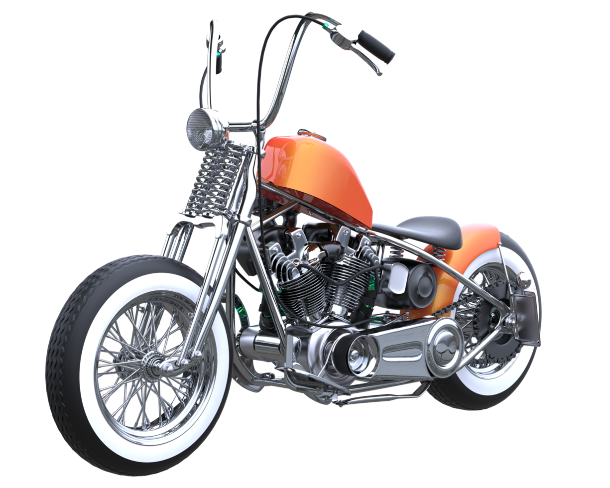 Motorcycle isolated on transparent background. 3d rendering - illustration png