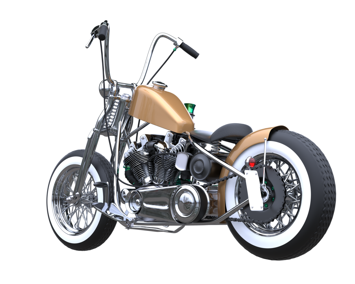 Motorcycle isolated on transparent background. 3d rendering - illustration png