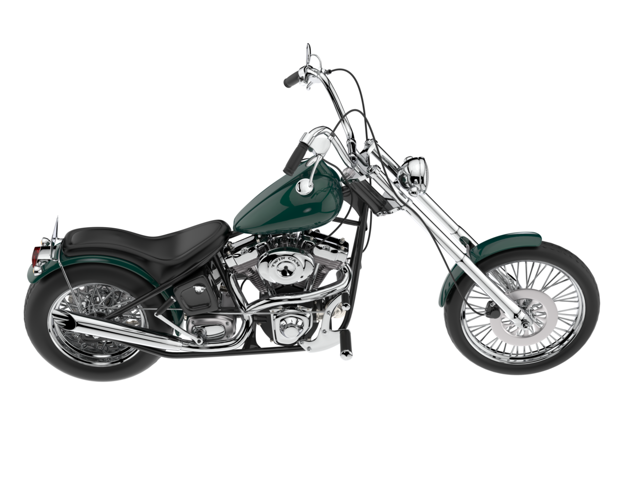 Motorcycle isolated on transparent background. 3d rendering - illustration png